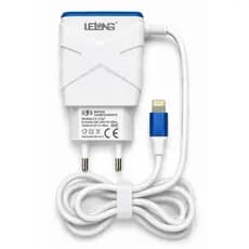 Carregador de Viagem LELONG LE-232P 2.4A com Cabo Lightning para iPhone