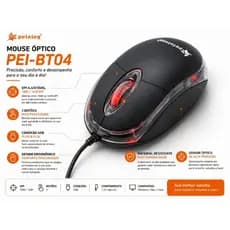 Mouse USB Peining PEI-BT04 – 1000/1600 DPI | 3 Botões | Plug & Play