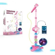 Microfone Infantil Que Conecta o Celular Saida de Som e Luzes