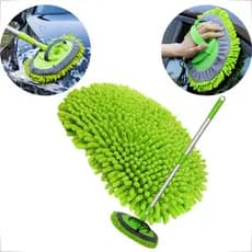 Esfregão Mop Escova limpeza Lavagem de Carro Cabo Telescópico Ajustável Microfibra