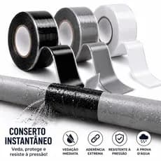 Fita Silicone Reparo Emergencial Vedação Anti Vazamento Impermeável Cano Tubo Mangueira Água
