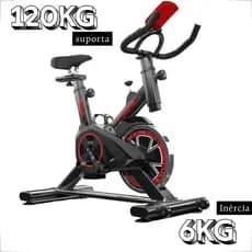 Bicicleta Ergomêtrica Spinning Bike Academia Fitness Silenciosa 120kg Inérsia 6Kg