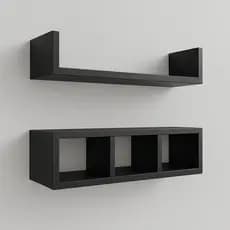 Kit Nichos de Parede Madeira MDF Moderno Prateleira Organizadora Decorativa - Sala, Escritório, Casa