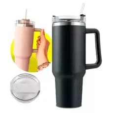Garrafa Termico 1200ml Virgínia Tampa Alça Canudo (CORES MASCULINO E FEMININO)