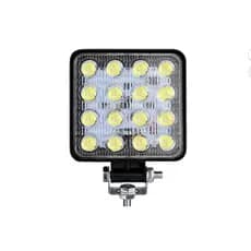 Farol de Milha LED 48W Quadrado 16 LEDs Super Potente Branco 12V/24V Off Road Universal