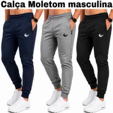 Calça moletom masculina Jogger academia moleton masculino flanelado para o frio