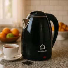Chaleira Elétrica Jarra Térmica  Garrafa Inox Jarro Plástico 1,8 Litros 1800w Potência 220v Preto