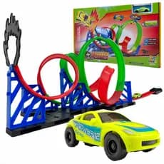 Pista Carrinho Loop 360 Carro A Fricção Brinquedo Roda Fogo Speed Powerful Spin Way