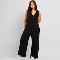 Macacão Pantalona Feminino Longo Casual Macacão Soltinho Regata