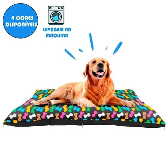 Cama Colchonete para Cachorro ou Gato Caminha Pet Almofada Macia Alta Qualidade Lavável com Zíper