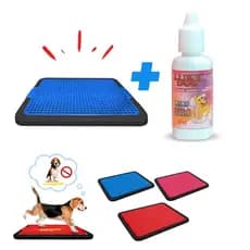 Kit Tapete Sanitário para Cães + Educador Xixi Sim Luky Dog 30ml – Treinamento Fácil sem Mau Cheiro