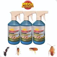 Kit 03 Combate Barata Formiga Cupim Pulgas e Carrapatos Killer 500 ml