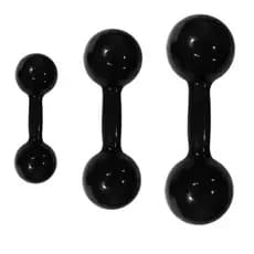 Halter kit 1, 2 e 3 kg unidades emborrachados total 6kg