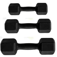 kit Halter 1kg, 3kg e 5kg sextavados peso musculação aparelho de academia