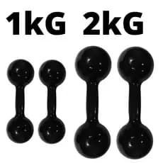 halter kit pares de  1kg e 2kg ambos emborrachados