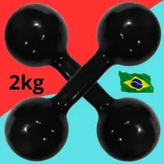 Halter 2kg o par total 4kg emborrachados PROMOÇÃO