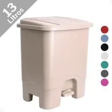 Lixeira 13 Litros Com Pedal Colorida Para Cozinha ou Banheiro