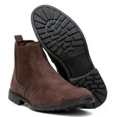 Botina Masculina Chelsea Nobuck  Coturno Masculino Casual Muito Confortável