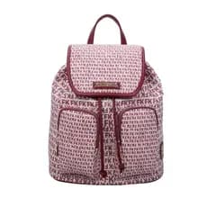 Mochila Feminina Grande Fellipe Krein FK627 Monograma Vinho