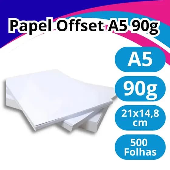 sulfite 90g chambril A5 c/ aprox 500fls