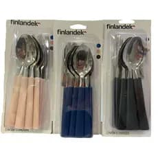 Kit/jogo Talheres, 4 garfos, 4 facas, 4 colheres de sopa 36 peças NO TOTAL Finlandek COMBO 3 UNIDADES
