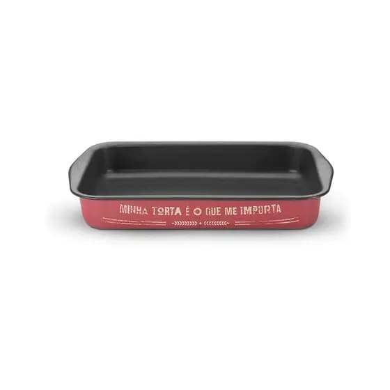 Forma Retangular Funda Viva Rochedo Revestida Antiaderente Rosa 33cm