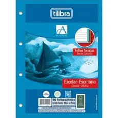 Bloco refil para fichário TILIBRA borda colorida 20x27cm 96F