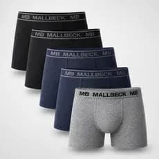 Kit 5 Cuecas Boxer de ALGODÃO Masculina Box Adulto Cueca Cotton