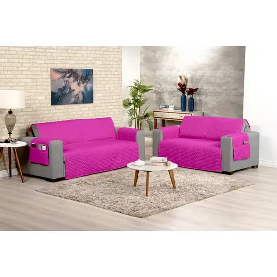 Kit Protetor P/ Sofá 2 e 3 lugares Matelado Com Bolso Cores