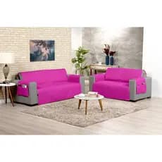 Kit Protetor P/ Sofá 2 e 3 lugares Matelado Com Bolso Cores