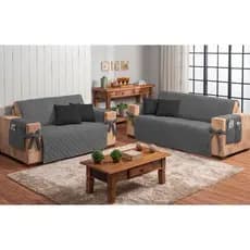 Protetor para Sofa 2 e 3 lugares com Laço Matelado Com Bolso Promoção