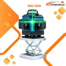 Nível Laser Verde 16 Linhas 4d Autonivelante Com 2 Baterias