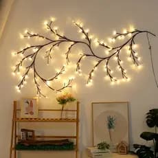 Lâmpada de Videira LED Pode Ser Dobrada para Decoração de Parede Atmosfera Colorida em Casa e Pátio