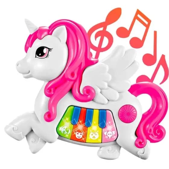 Brinquedo Mini Teclado Unicórnio com Luz e Som/ Envio aleatório