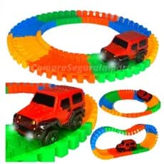 Pista De Carrinho Loop Trilhos Montáveis Com Carro Elétrico