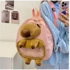 Mochila De Pelúcia  Capivara , Bolsa De Ombro De Boneca De Grande Capacidade