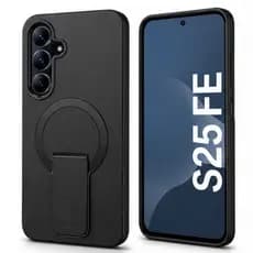 Capinha S25 Fe Para Samsung Galaxy Premium Mag Safe Suporte Preto Lisa