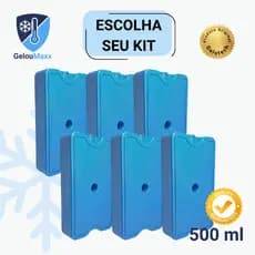 Kit Gelo em Gel Rígido Reutilizável 500ml - Gelotech - Para Bolsa Térmica Cooler e Caixas de Isopor