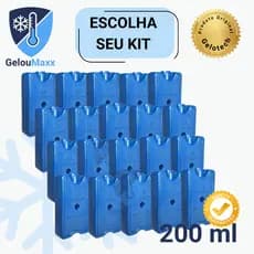 Kit Gelo em Gel Rígido Reutilizável 200ml - Gelotech - p/ Bolsa Térmica Cooler Caixas de Isopor