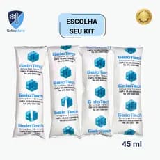 KIT GELO GEL FLEXÍVEL REUTILIZÁVEL 45 ML GELOTECH - P/ TRANSPORTE TERMOLÁBEIS COOLER CAIXA TERMICA