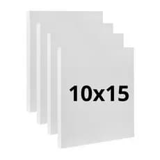 10 Telas Artísticas de Algodão 10x15cm Para Pintura em Tinta Acrílica, Óleo e Guache