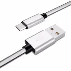 Cabo USB Tipo C 1m Carregamento Rápido Metal Blindado Reforçado Android Auto