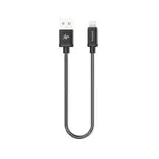 Cabo para Iphone Curto 20cm Lightning USB Metal Reforçado CarPlay Power Bank Carro Moto iPhone 6 ao 14