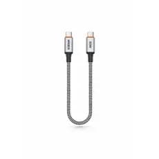 Cabo Tipo C 20cm Curto 60W USB-C Turbo Nylon Reforçado Power Bank Notebook Carro Moto Samsung Xiaomi Iphone 15 16 17
