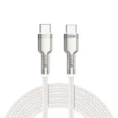 Cabo USB-C 1m 100W Turbo Carregamento Rápido Nylon Premium para Celular Notebook Tablet Tipo C