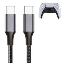 Cabo Usb-c 3m Para Controle Ps5 E Ps5 Pro Jogue E Carregue