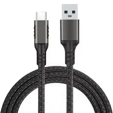 Cabo USB Tipo C 2m Carregamento Rápido Nylon Reforçado 60W Turbo