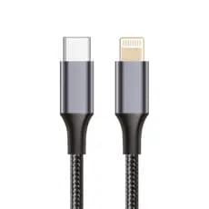 Cabo para Iphone USB-C Lightning 3m 30W Carregamento Rápido Nylon Reforçado Para Iphone 11 12 13 14