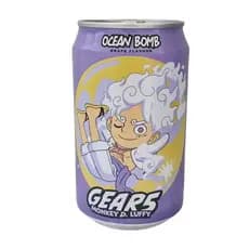 Refrigerante Ocean Bomb Lata 330 ml Sabor Uva One Piece - Luffy Gear 5
