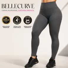 Legging Academia Suplex Lisa Premium não Transparece - Cinza (G)